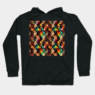 Stained glass colorful pattern, model 5 Hoodie